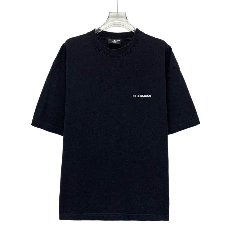 Balenciaga Balenciaga Black Logo Print Cotton T-Shirt Size US XS / EU 42 / 0 - 1 Thumbnail