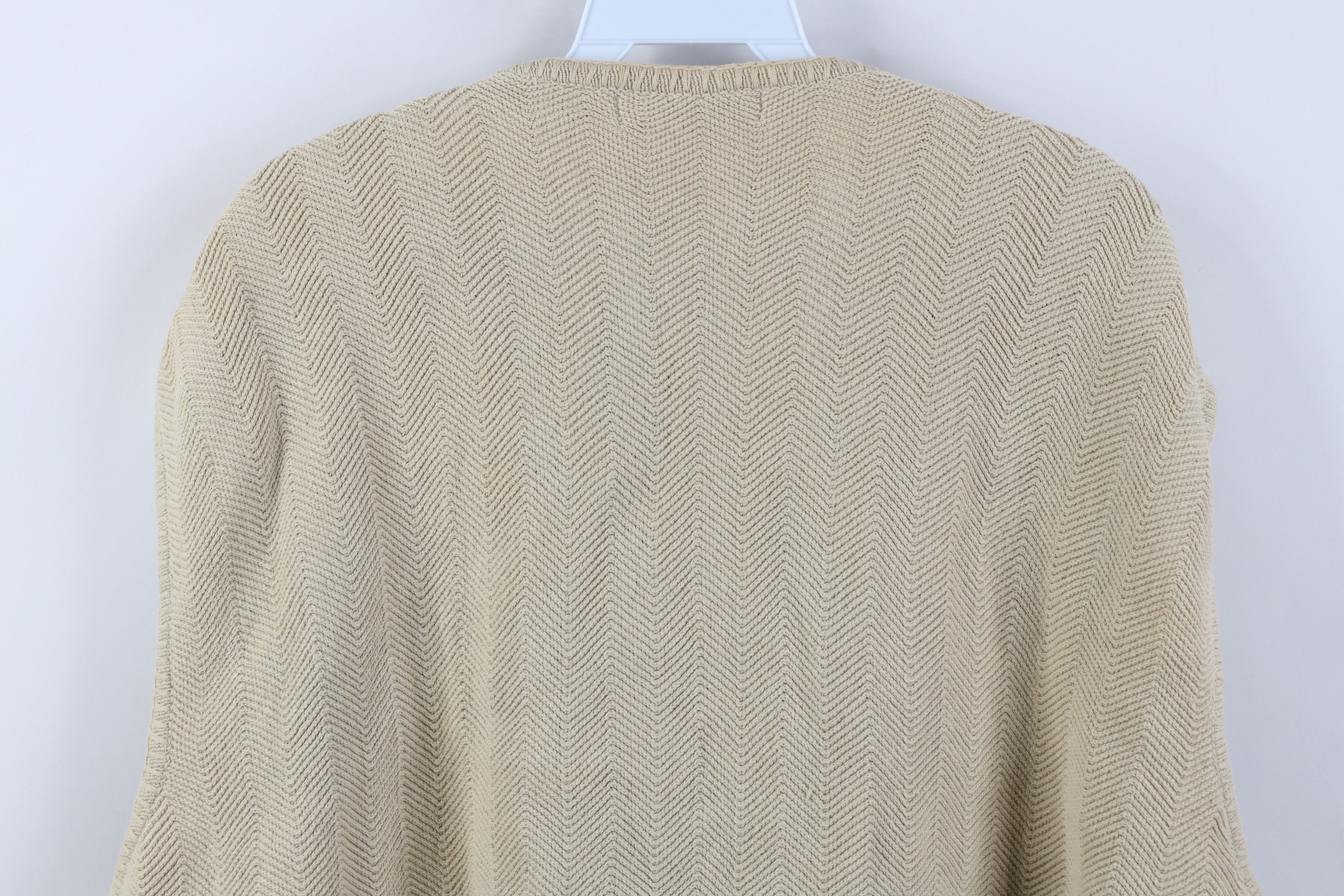 Vintage Vintage 90s Streetwear Fit Herringbone Knit Sweater Vest Size US XL / EU 56 / 4 - 11 Thumbnail