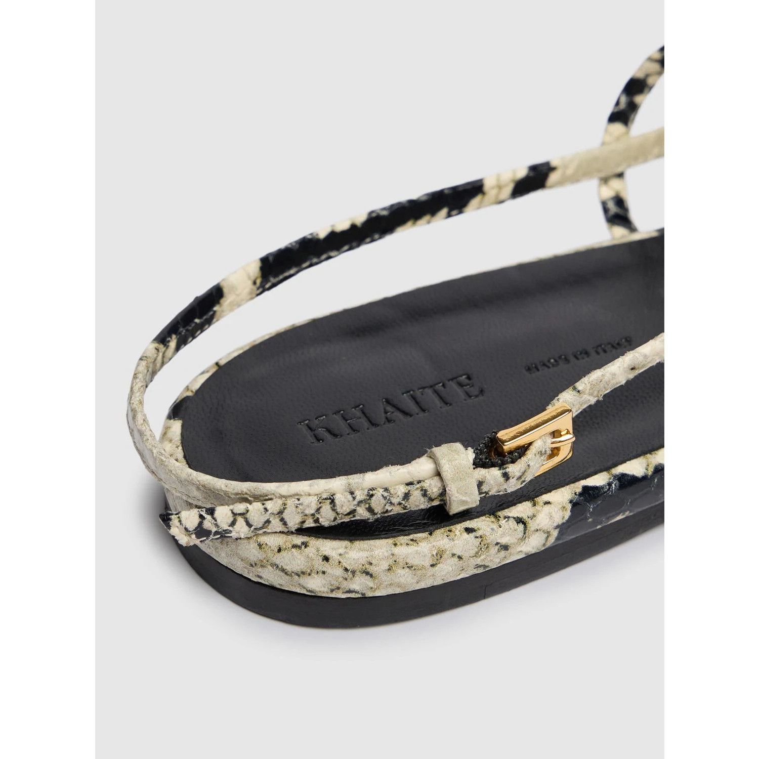 KHAITE KHAITE Loop Natural Embossed Leather Flat Sandals New/Authen Size US 7 / IT 37 - 4 Thumbnail