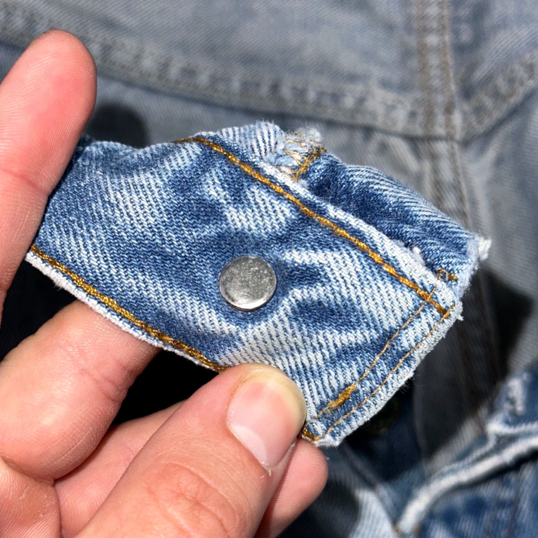 Levi's VINTAGE Levi's 501XX Jeans - 80s USA Selvedge Thrashed Distressed Light Blue Denim 30x33 Boys? Mens? Not sure. Size US 30 / EU 46 - 7 Thumbnail