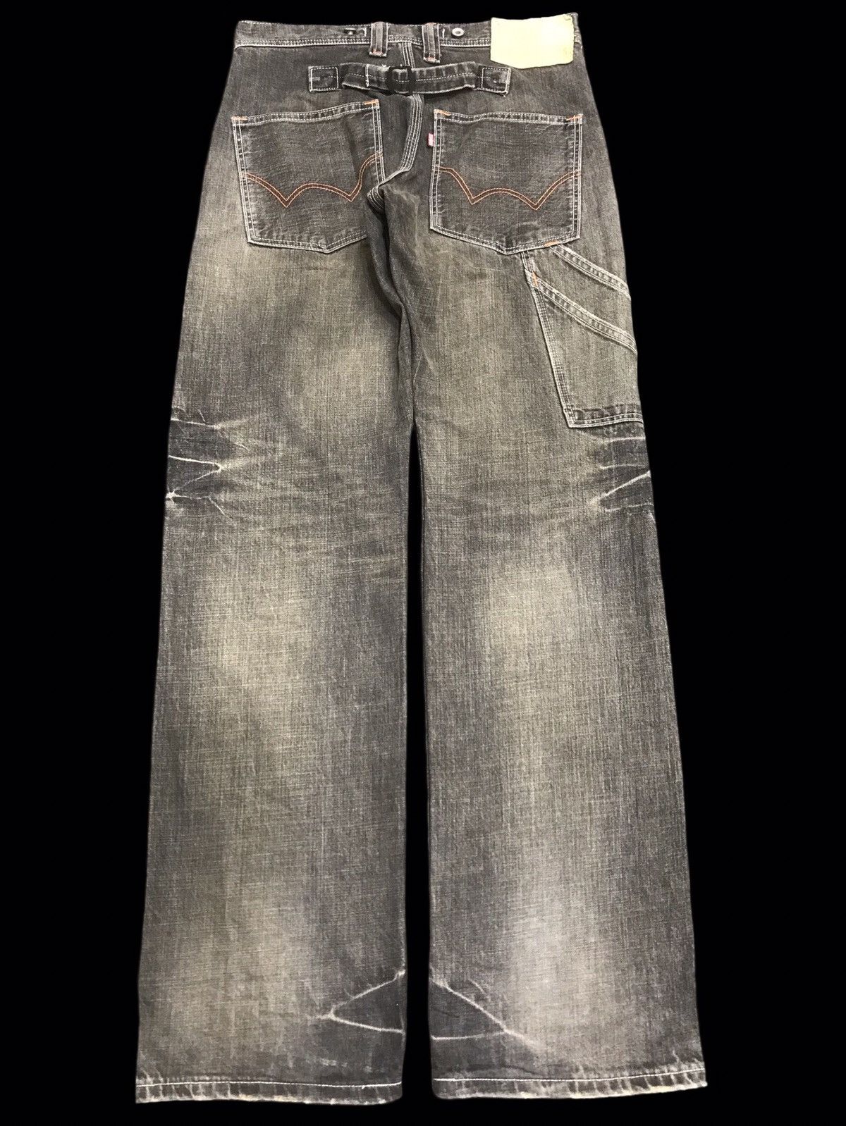 Edwin 💥ARCHIVAL💥RARE EDWIN JAPAN MUDWASH SUSPENDER DENIM F316 Size US 30 / EU 46 - 2 Thumbnail