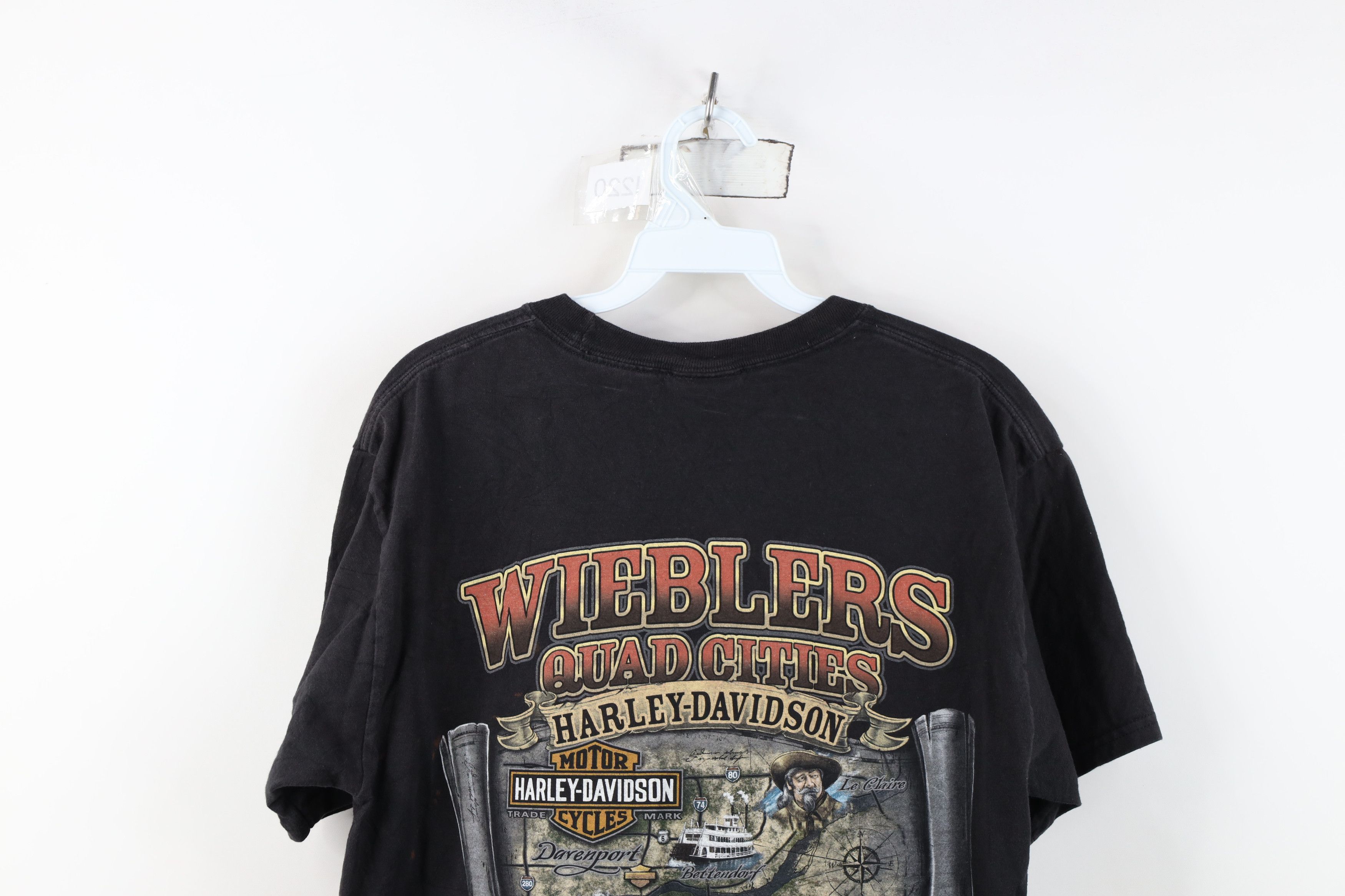 Harley Davidson Vintage Y2K Harley Davidson Skull Skeleton T-Shirt Black Size US M / EU 48-50 / 2 - 14 Thumbnail