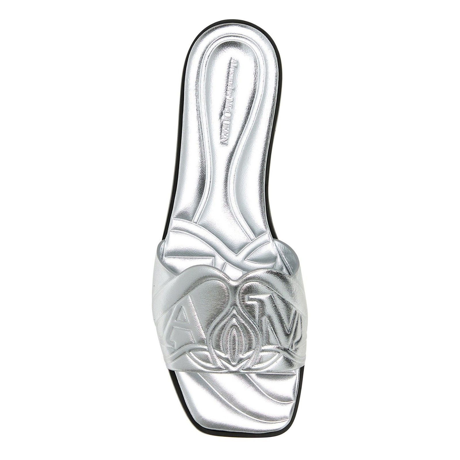 Alexander McQueen ALEXANDER MCQUEEN Silver Leather Slippers New & Authentic (W Size US 6 / IT 36 - 4 Thumbnail