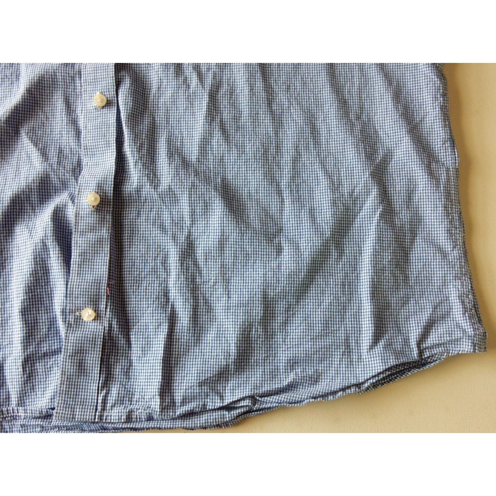 Tailorbyrd TAILORBYRD Shirt Men 2XL Short Sleeve Button-Up Check Blue Adult XXL Mens Size US XXL / EU 58 / 5 - 3 Thumbnail
