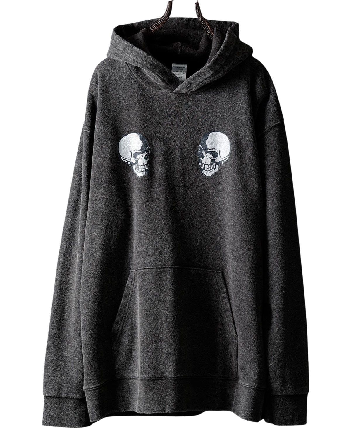 Pre-owned Number N Ine Number (n)ine Double Skull The Clash Hoodie Size 2 In Black