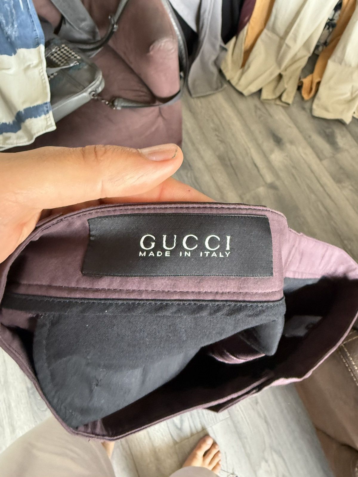 Gucci Slim Cotton Trousers with Leather Horsebit Detail Size US 36 / EU 52 - 12 Thumbnail