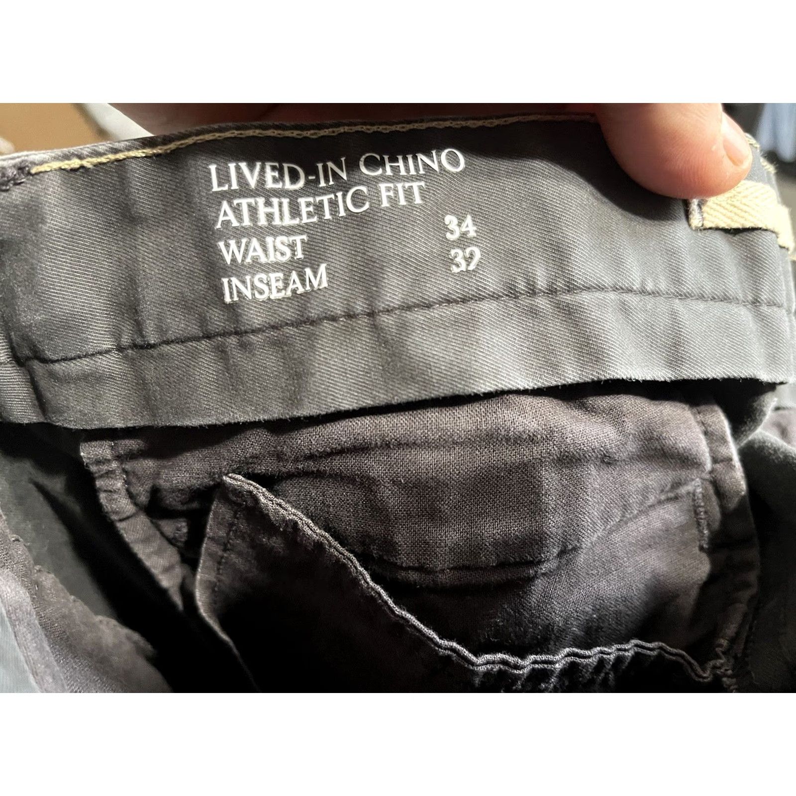 Banana Republic Banana Republic Men's Lived In Chino Athletic Fit Pants Gray 34x32 Slim Inseam 32 Adult Regular Shirt? Size US 34 / EU 50 - 5 Thumbnail