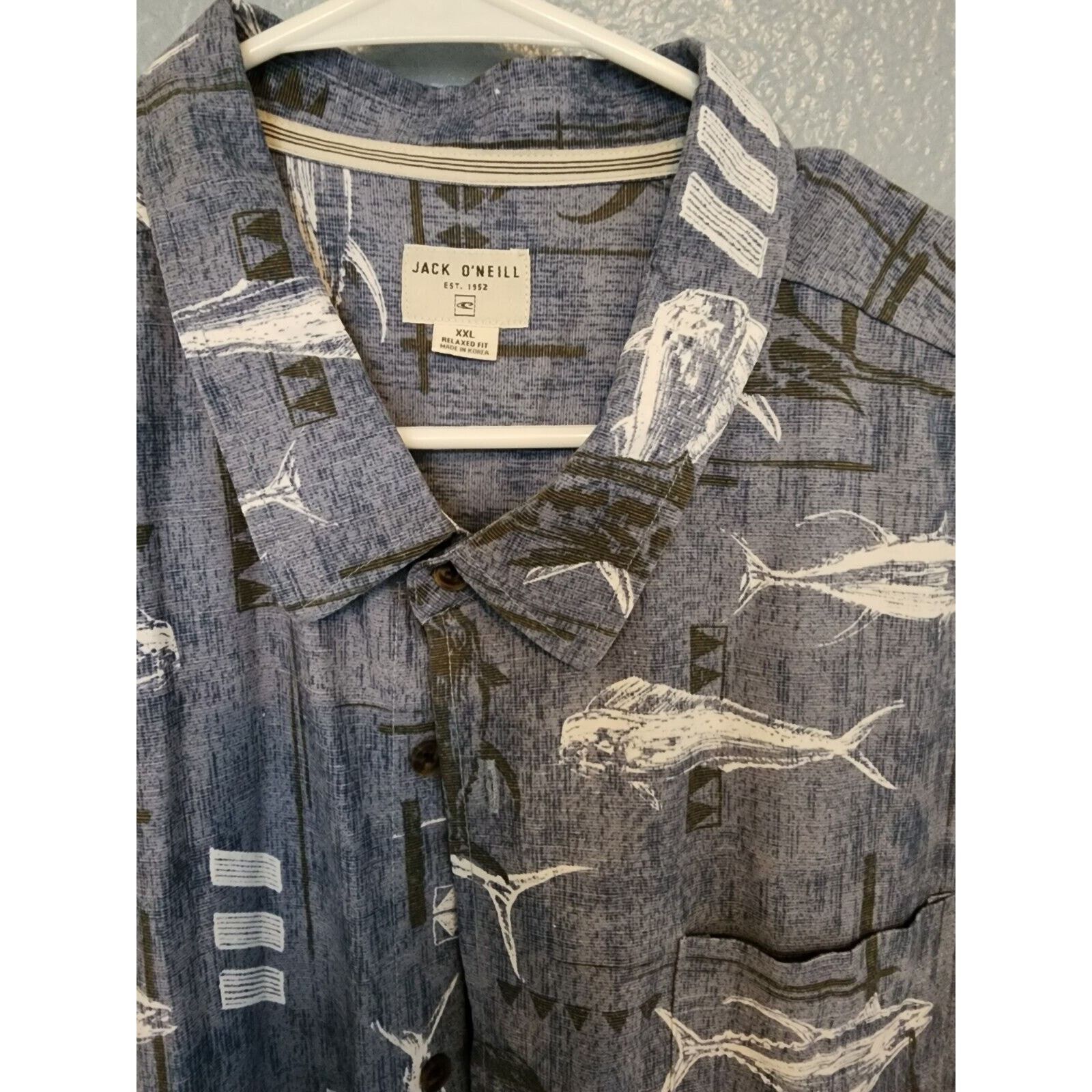 O'Neill Vtg JACK ONEILL Hawaiian Shirt Short Sleeve Mens 2XL Relaxed Size US XXL / EU 58 / 5 - 3 Thumbnail