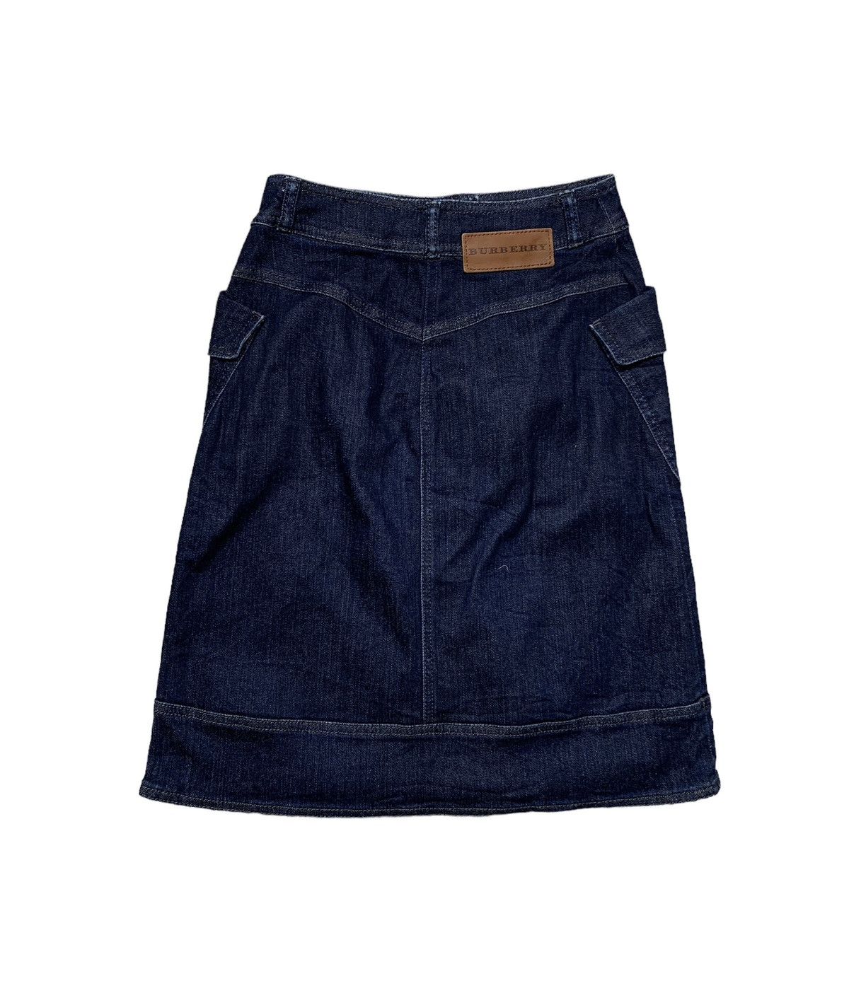 Burberry Rare Burberry London Denim Pockets Skirt Size 36 Size 25" / US 0 / IT 36 - 2 Thumbnail