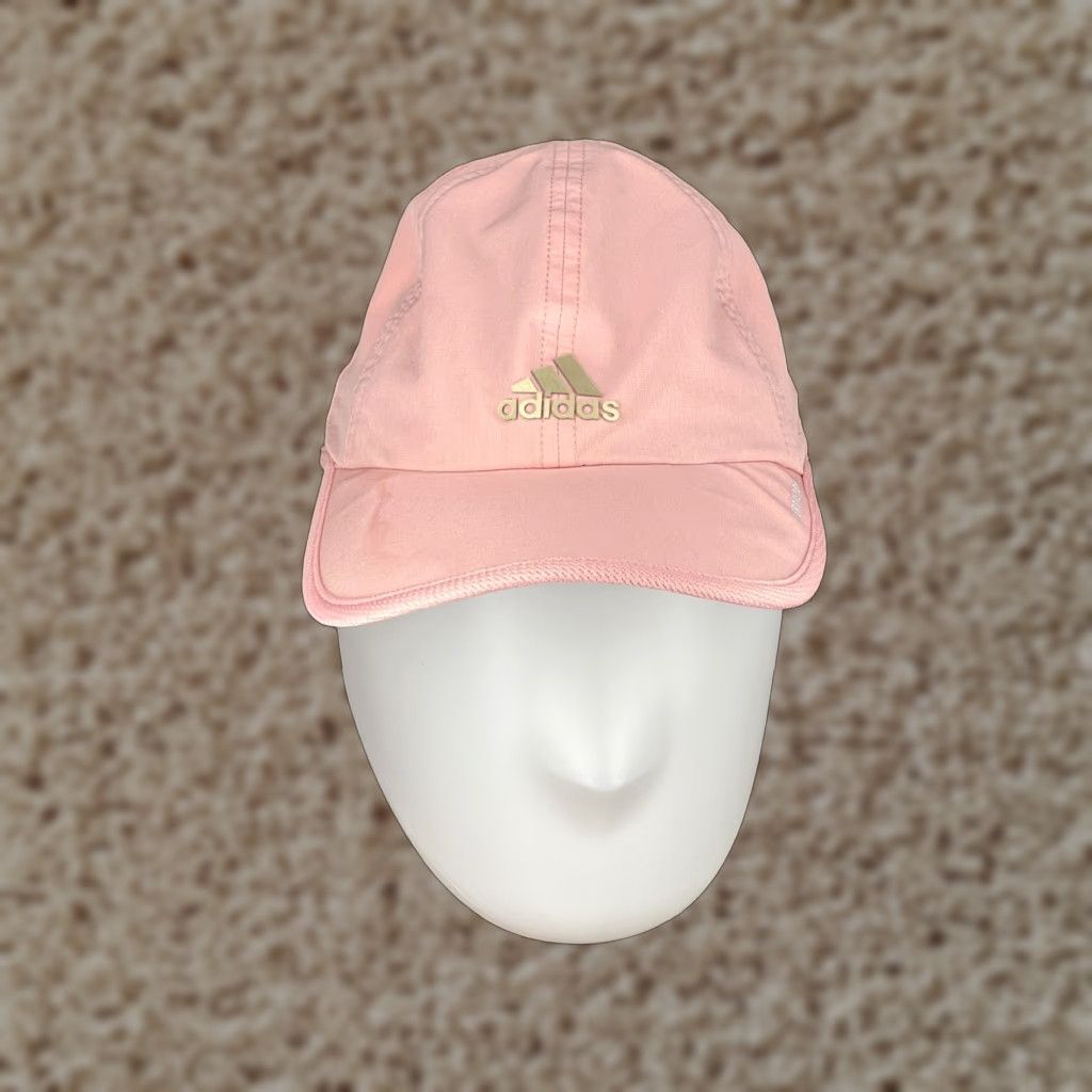 Adidas adidas Hat Cap Strap Back Womens Pink Gold Golf Golfer Aeroready Polyester A | Hat Cap Womens One Size Pink Adidas Logo Adjust... Size ONE SIZE - 1 Thumbnail