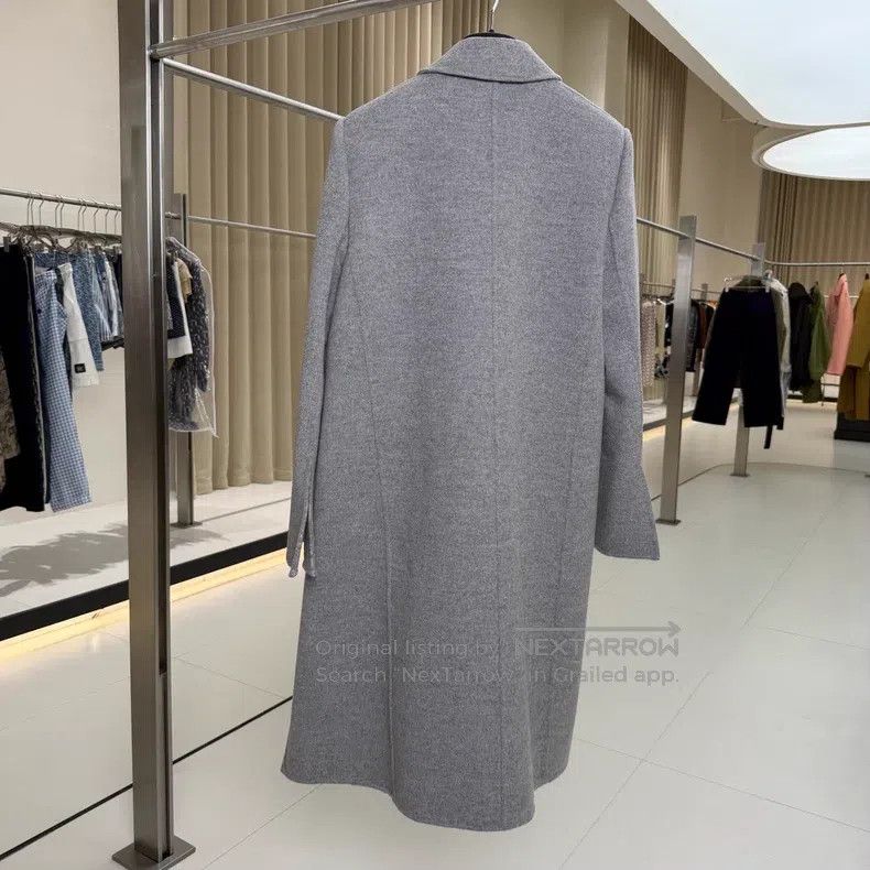 Fendi Fendi Long Grey Wool Coat with Printed Lining Size XS / US 0-2 / IT 36-38 - 2 Thumbnail