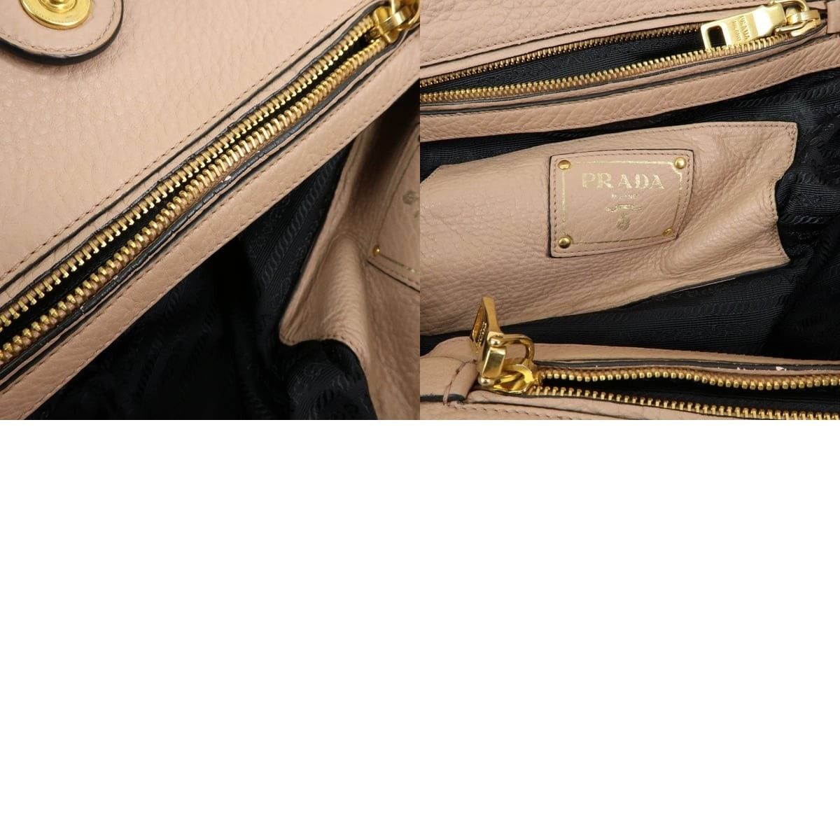 Prada Prada Vitello Daino Tote Beige Size ONE SIZE - 8 Thumbnail