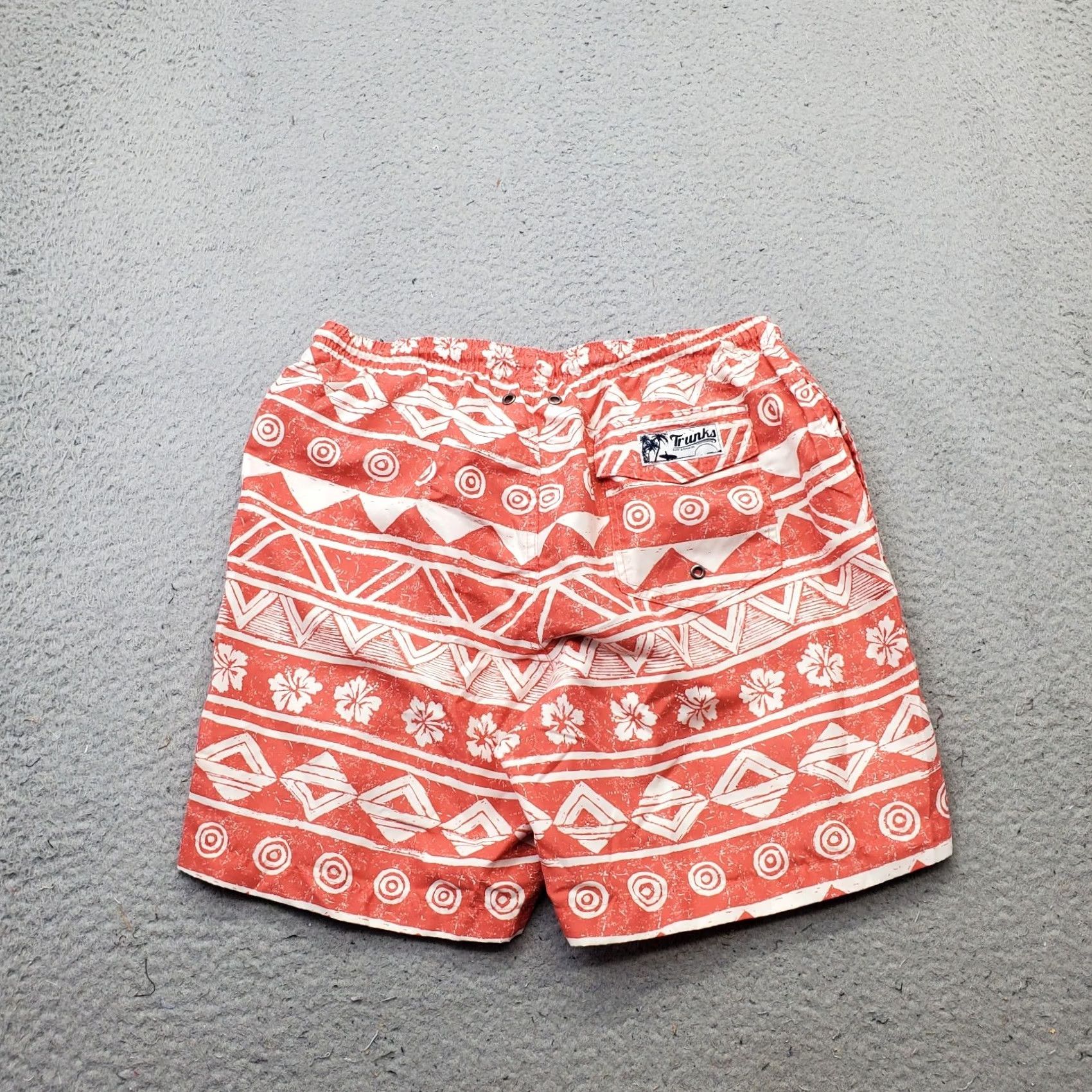 Vintage Trunks Mens Board Shorts Shirt? No, Trunks Mens Board Shorts Multi Aztec Lined Drawstring Surfing Aztec Print M Size US 31 - 2 Thumbnail