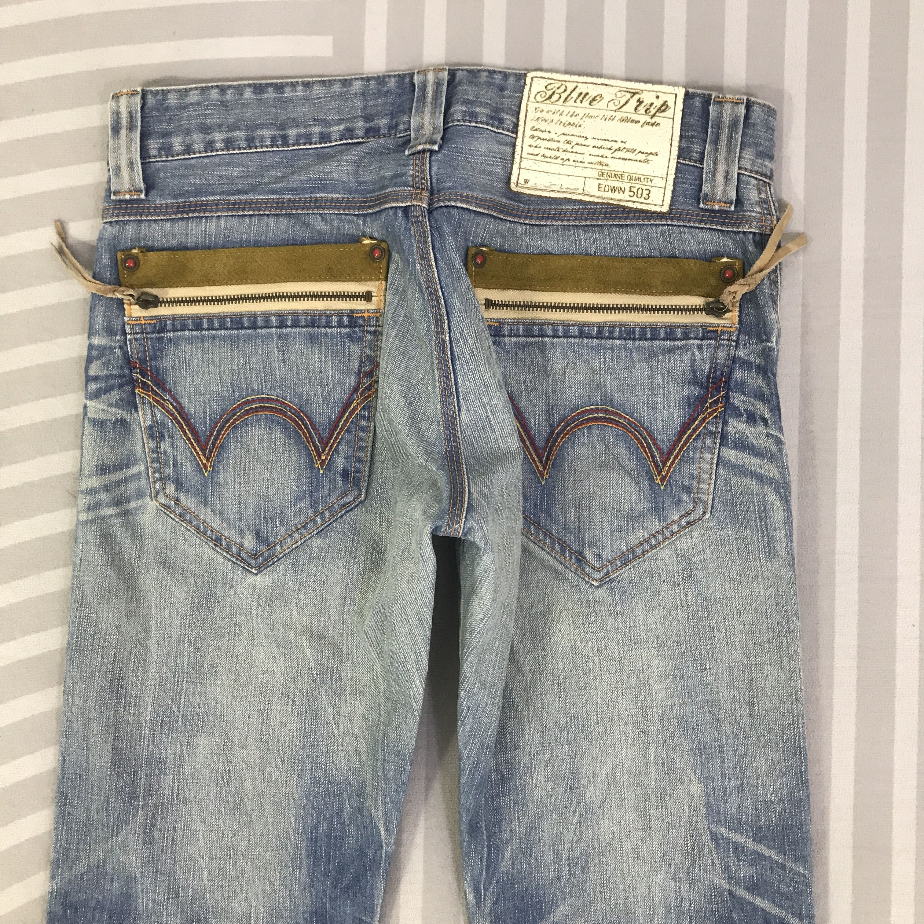 Edwin Vintage Edwin Blue Trip Bootcut Denim Jeans pants K130B1 Size US 30 / EU 46 - 5 Thumbnail