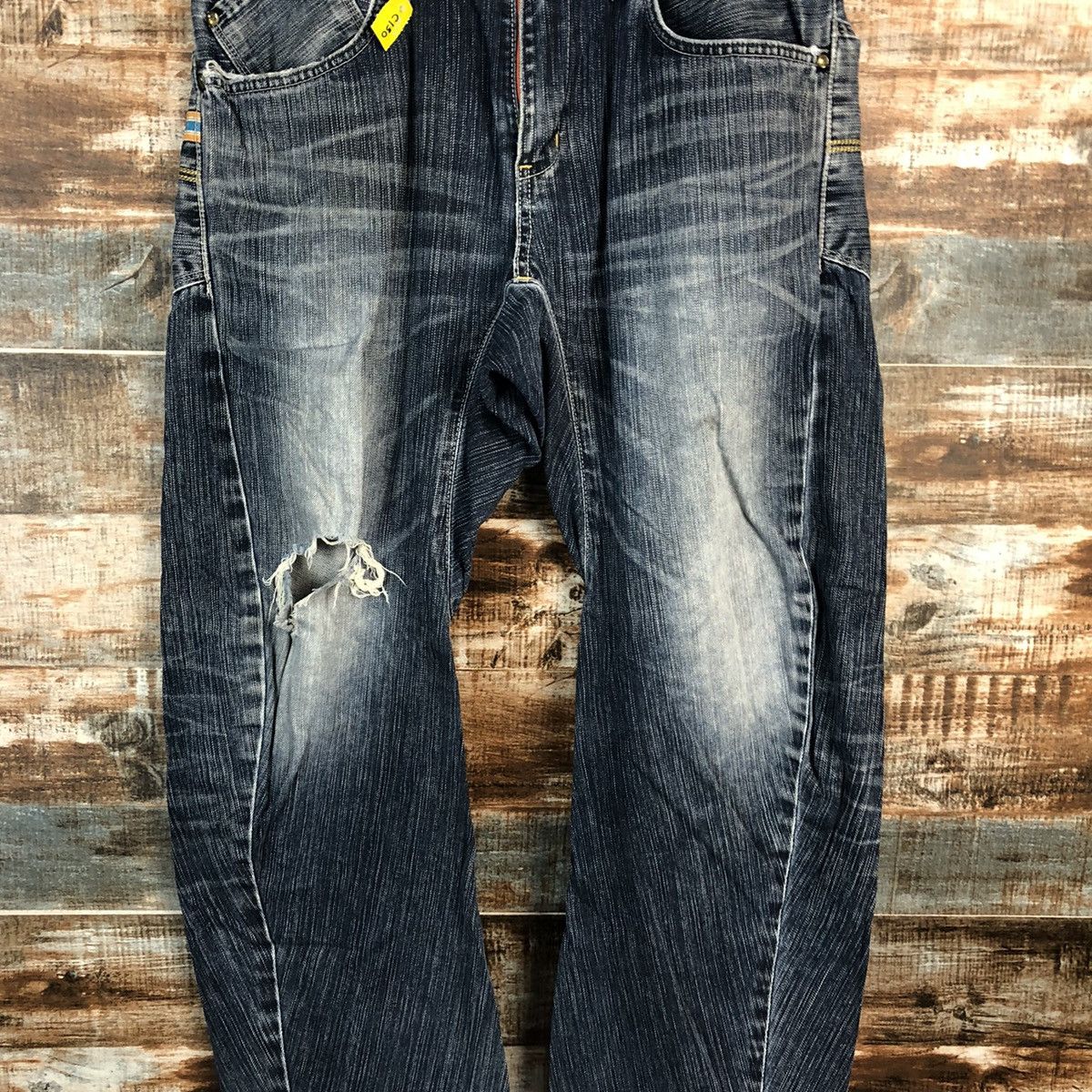 Edwin DLL Edwin Blue Distressed Denim Pants #C130 Size US 32 / EU 48 - 5 Thumbnail