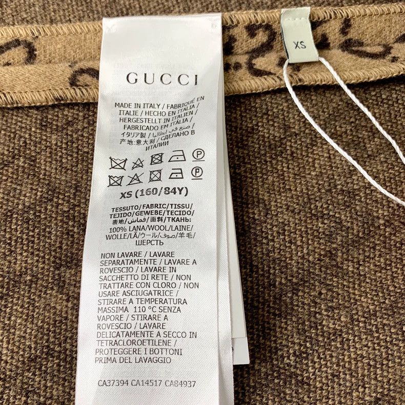 Gucci GucciBrown logo jacquard printed wool lapel cloak jacket 25 Size US XS / EU 42 / 0 - 7 Thumbnail