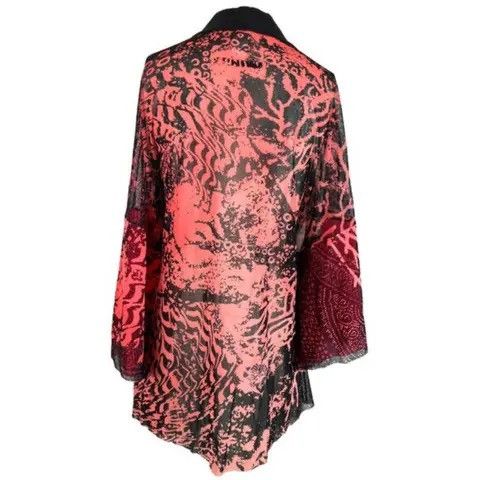 Jean Paul Gaultier Vintage Jean Paul Gaultier Mesh Wrap Top Robe Size M / US 6-8 / IT 42-44 - 3 Thumbnail