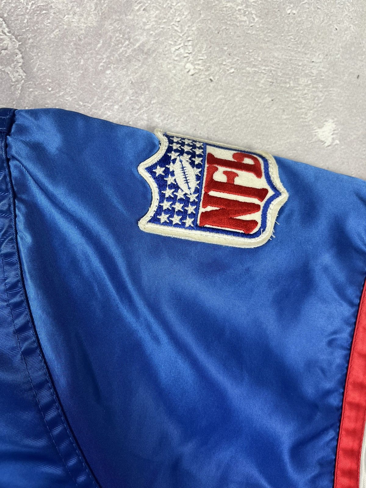 Starter New York Giants Vintage 80s Starter Satin Bomber Jacket Size US XL / EU 56 / 4 - 4 Thumbnail