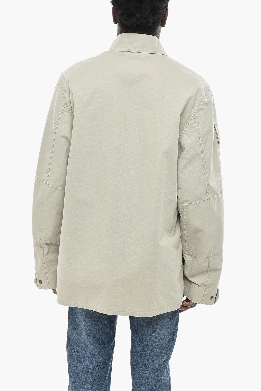 Balenciaga og1mm0426 Checked Ripstop Overshirt in Beige Size US S / EU 44-46 / 1 - 2 Thumbnail