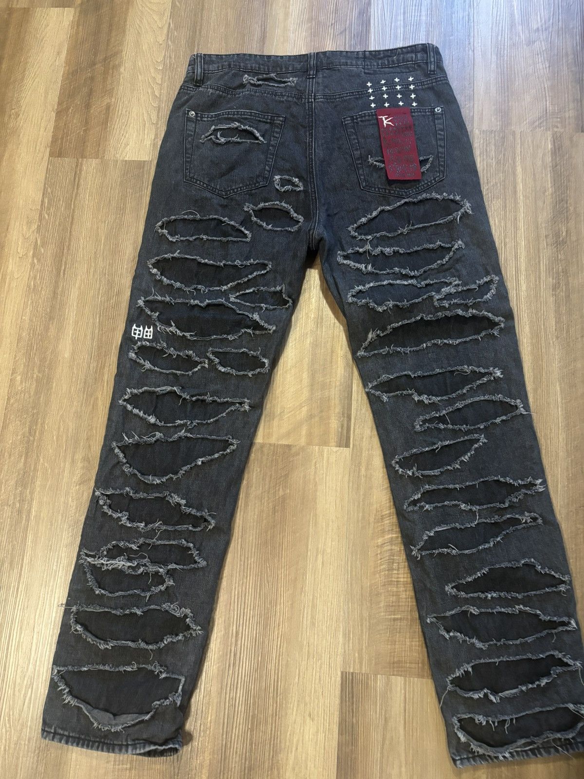 Ksubi Ksubi Anti K Shredded Black Size US 34 / EU 50 - 2 Thumbnail