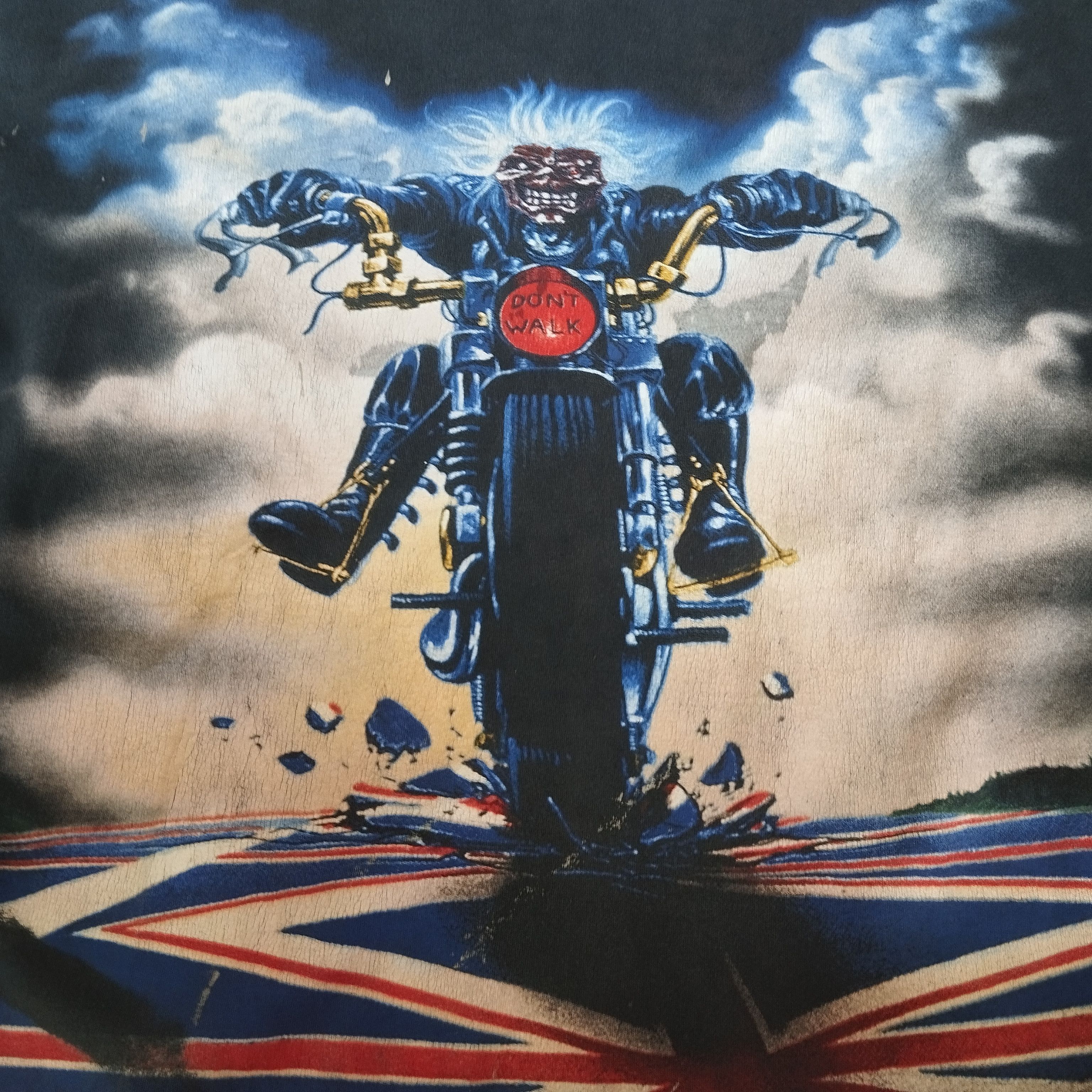 Band Tees Vintage Iron Maiden Eddie on Motorcycle Size US XL / EU 56 / 4 - 3 Thumbnail