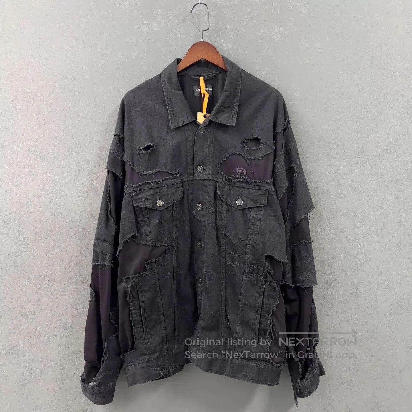 Balenciaga Balenciaga Patchwork Distressed Denim Jacket. Size US M / EU 48-50 / 2 - 1 Thumbnail