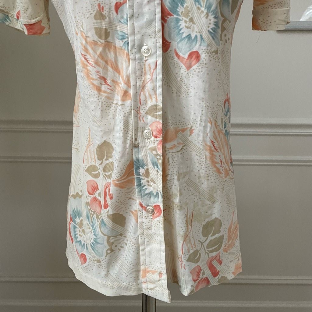 Vintage Vintage 70s Kokobay By Ecco Bay Pointy Collar Floral Short S Size S / US 4 / IT 40 - 4 Thumbnail