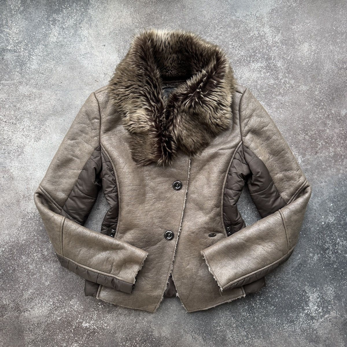 Hysteric Glamour 2000’s Vintage Y2K Faux Fur Sheepskin Winter Jacket Size M / US 6-8 / IT 42-44 - 1 Thumbnail