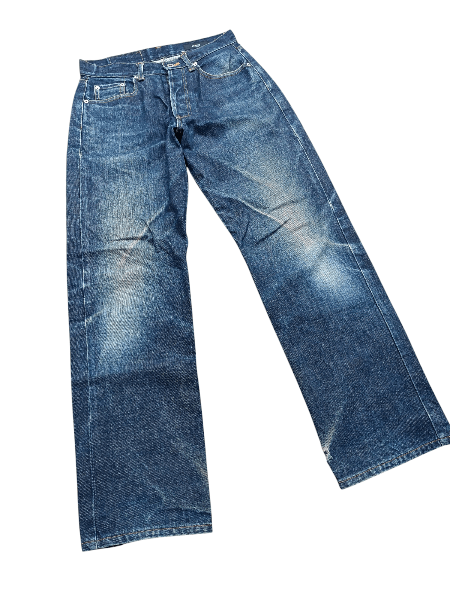 Vintage × Yohji Yamamoto Vintage INED Homme Distressed Selvedge Jeans Size US 29 - 15 Thumbnail