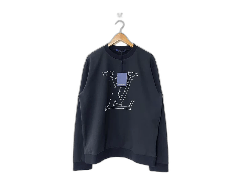 Louis Vuitton Louis Vuitton Black Sweatshirt with Logo Size US S / EU 44-46 / 1 - 1 Thumbnail