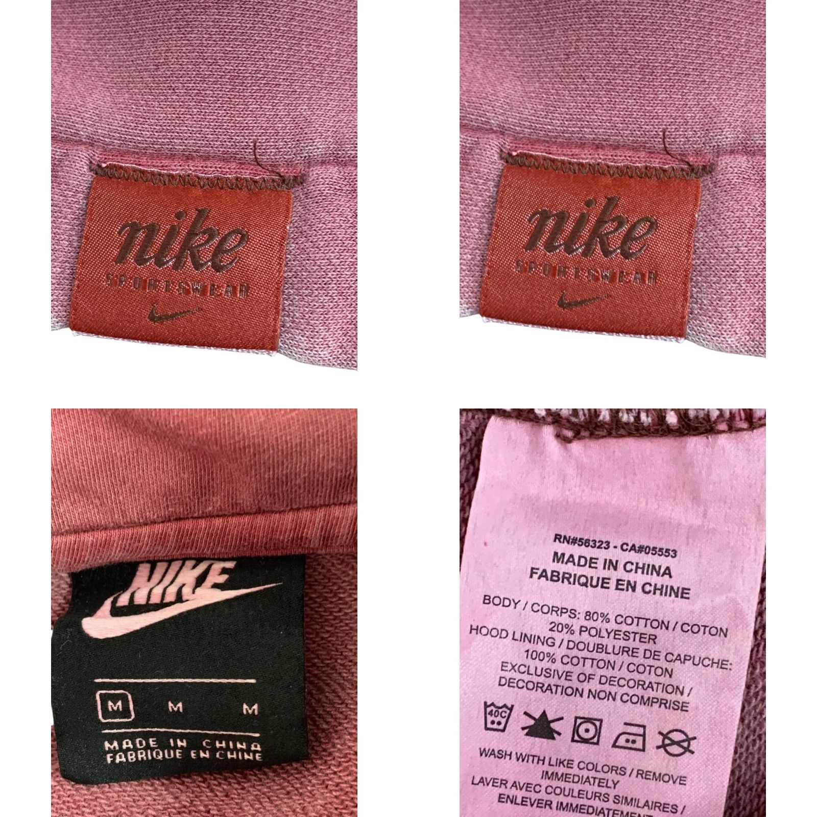 Nike Nike Hoodie Mens Medium Pullover Sweatshirt French Terry Pink Sweet Beet Size US M / EU 48-50 / 2 - 8 Thumbnail