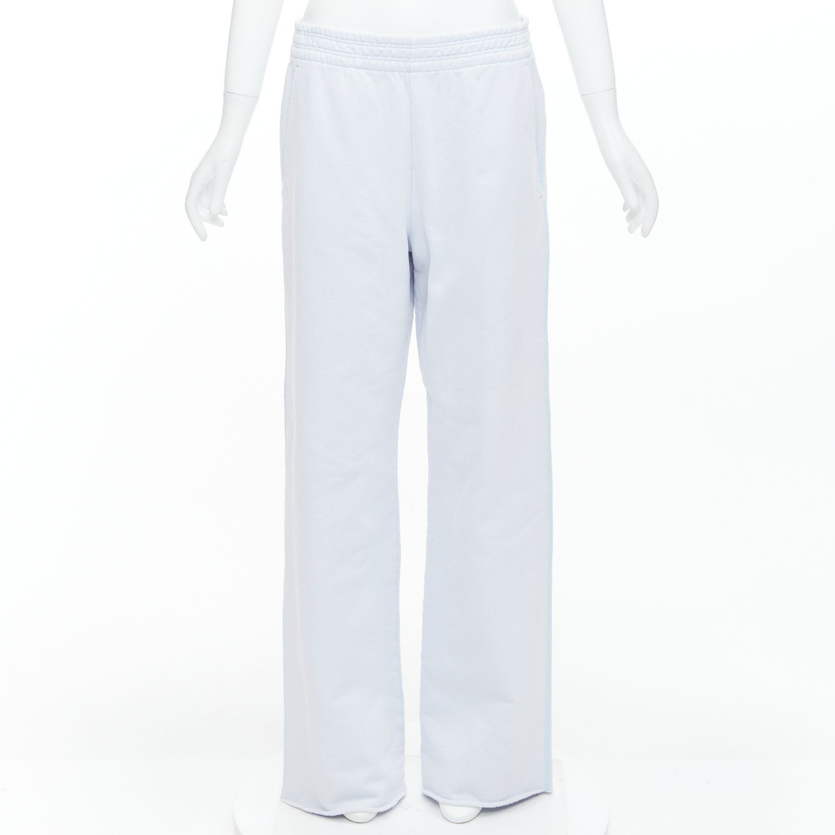 Acne Studios ACNE STUDIOS light blue cotton contrast stitching sweat pants M Size 28" / US 6 / IT 42 - 1 Thumbnail