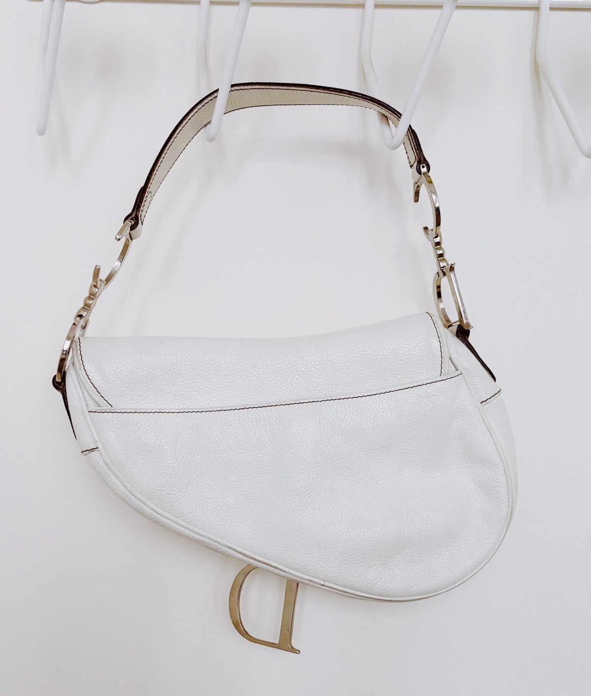 Dior Vintage Dior Saddle off white leather bag John Galliano era Size ONE SIZE - 2 Thumbnail