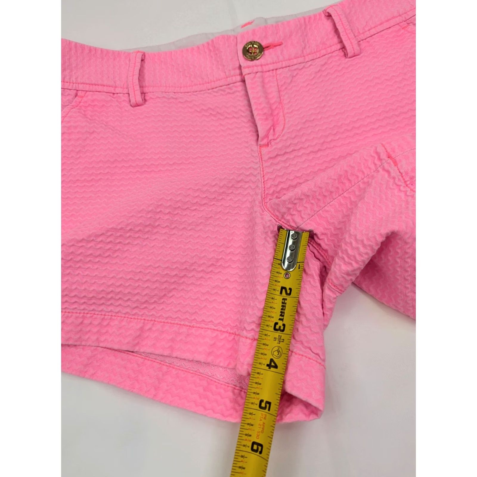 Lilly Pulitzer Lilly Pulitzer Callahan Wave Textured Shorts Women 8 Pink Cotton 34x4 Floral 90s Colorful Preppy Size 30" / US 8 / IT 44 - 3 Thumbnail