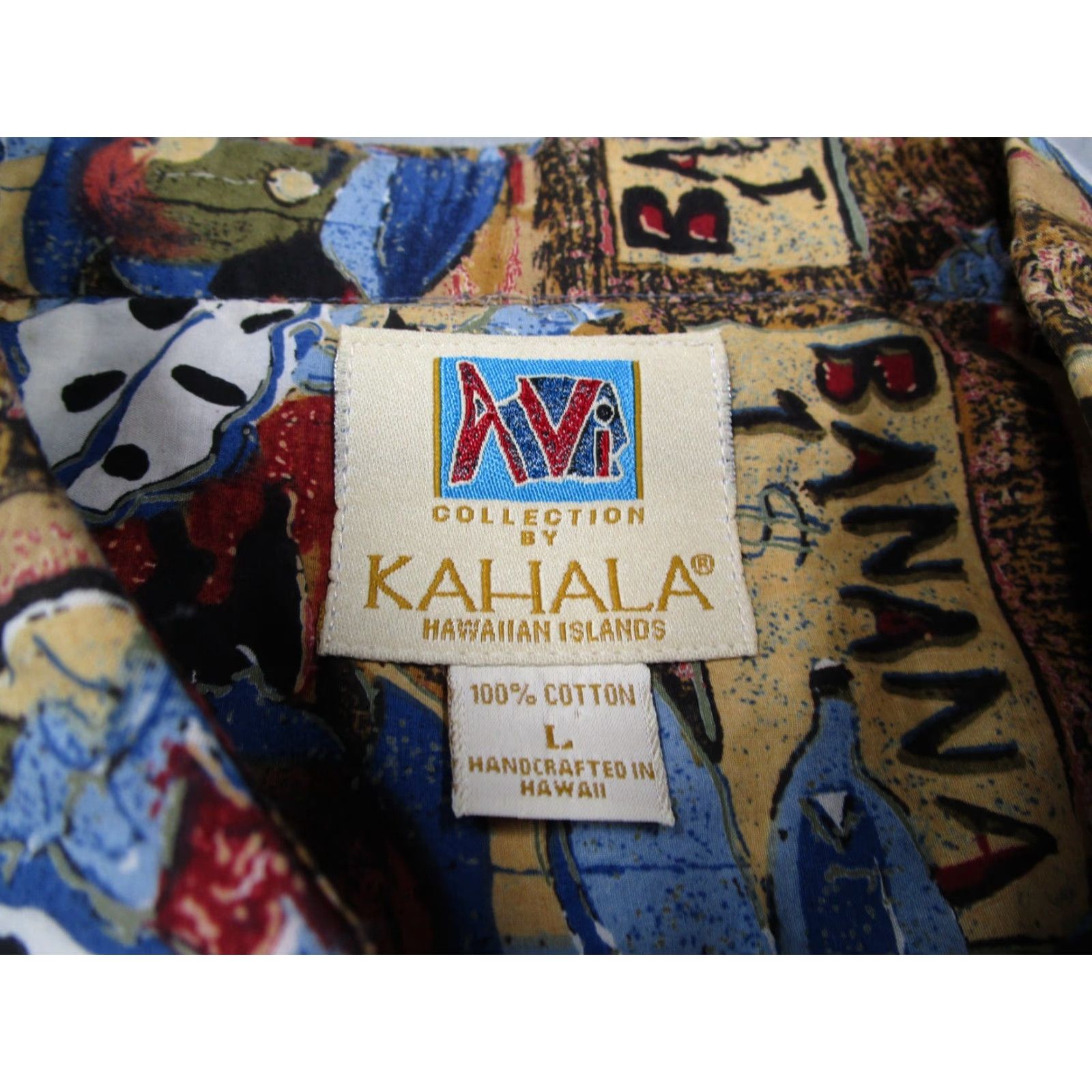 Vintage Kahala Avi Collection Mens Blue Short Sleeve Button-Up Shirt Regular Fit Made in USA Size US L / EU 52-54 / 3 - 3 Thumbnail