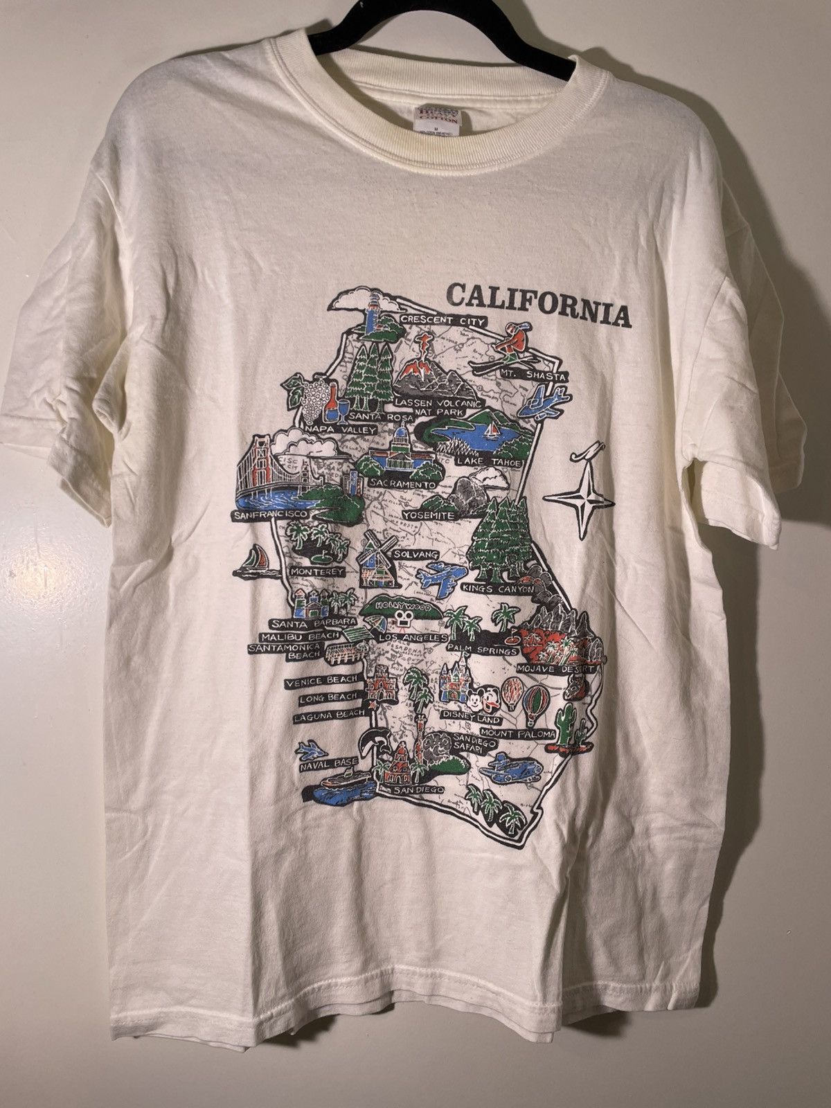 Vintage Y2K 2000’s 90’s VTG Vintage California Map Graphic T Shirt Size US M / EU 48-50 / 2 - 1 Thumbnail