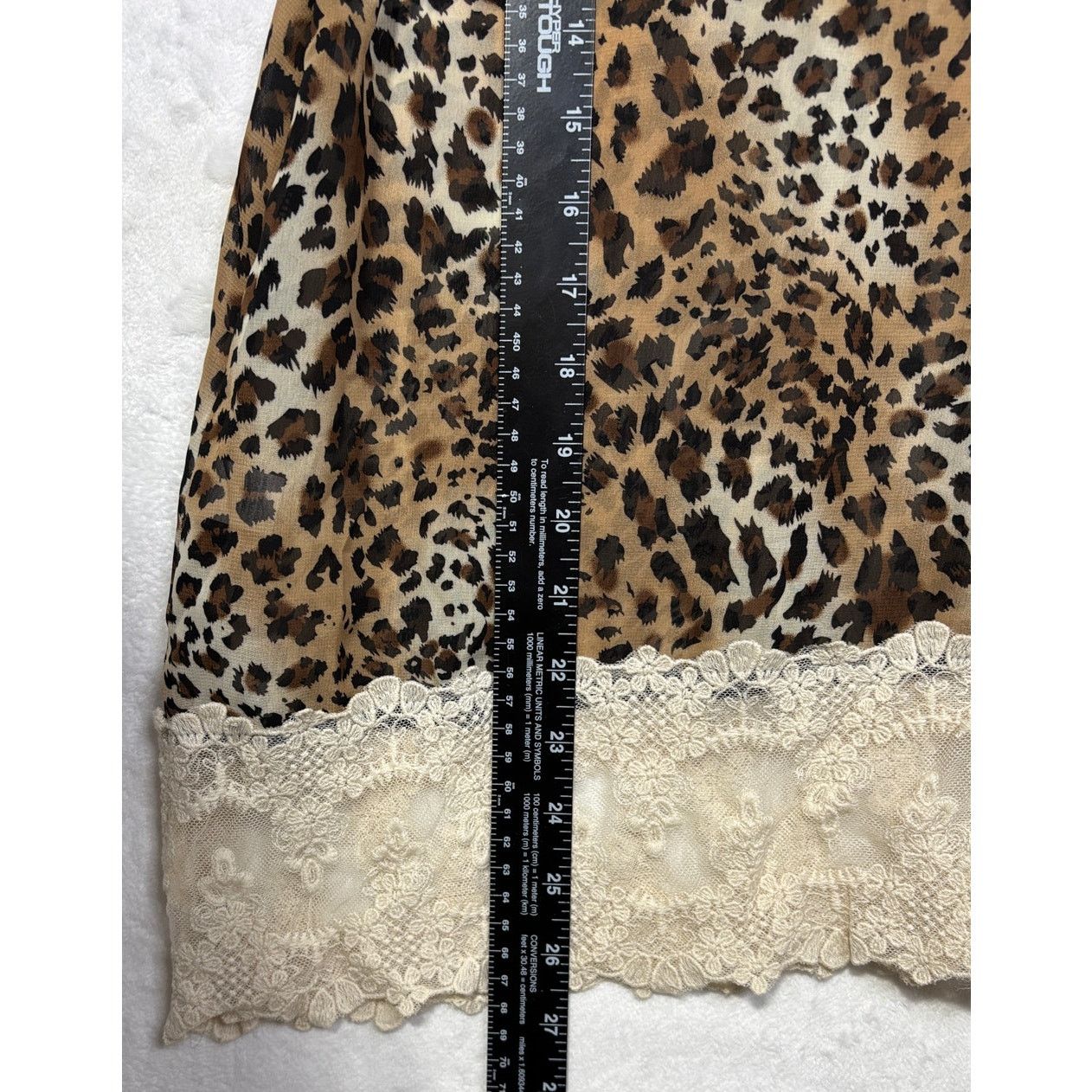 Other Women's Chic Leopard Print Lace Trim Cami Top | Size L | EUC Size L / US 10 / IT 46 - 8 Thumbnail