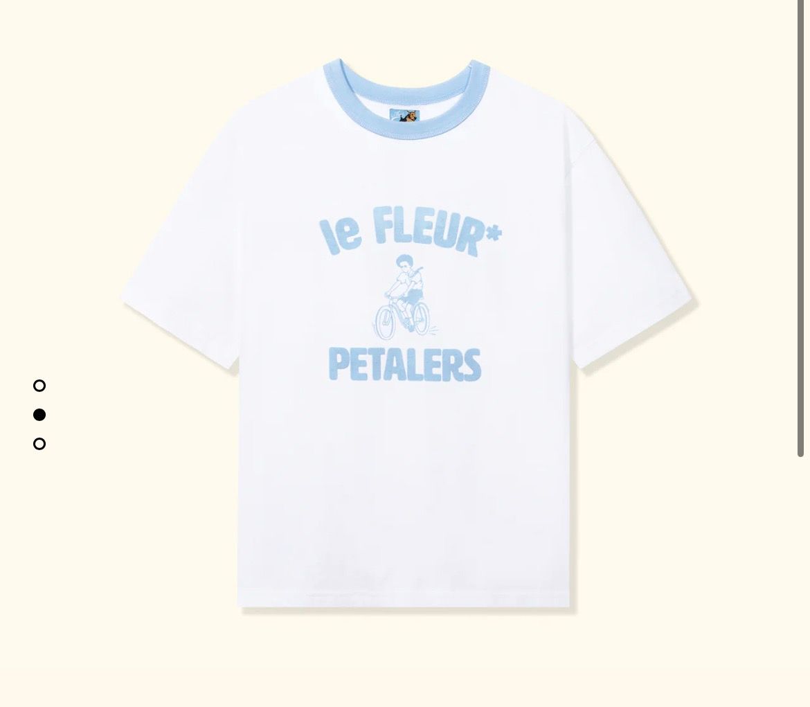 Pre-owned Golf Le Fleur Petalers Blue Tee Shirt Size Large In White