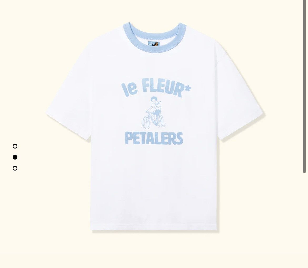 image of Golf Le Fleur Petalers Blue Tee Shirt Size Large in White, Men's