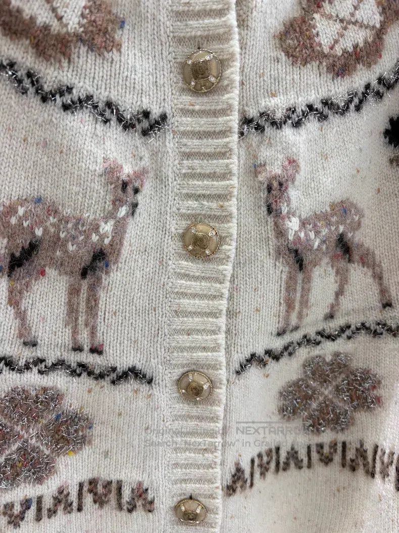 Chanel Chanel Ski Series Deer Knitted Cardigan coat Size XXS / US 00 / IT 34 - 3 Thumbnail