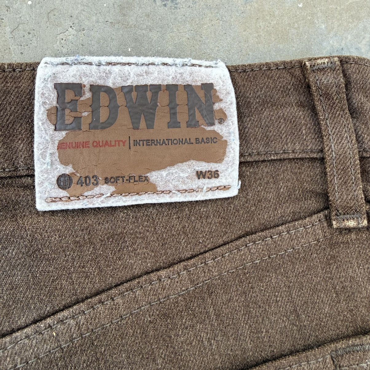 Edwin Vintage Edwin Dark Brown Denim Jean Pants W36 Size US 36 / EU 52 - 13 Thumbnail