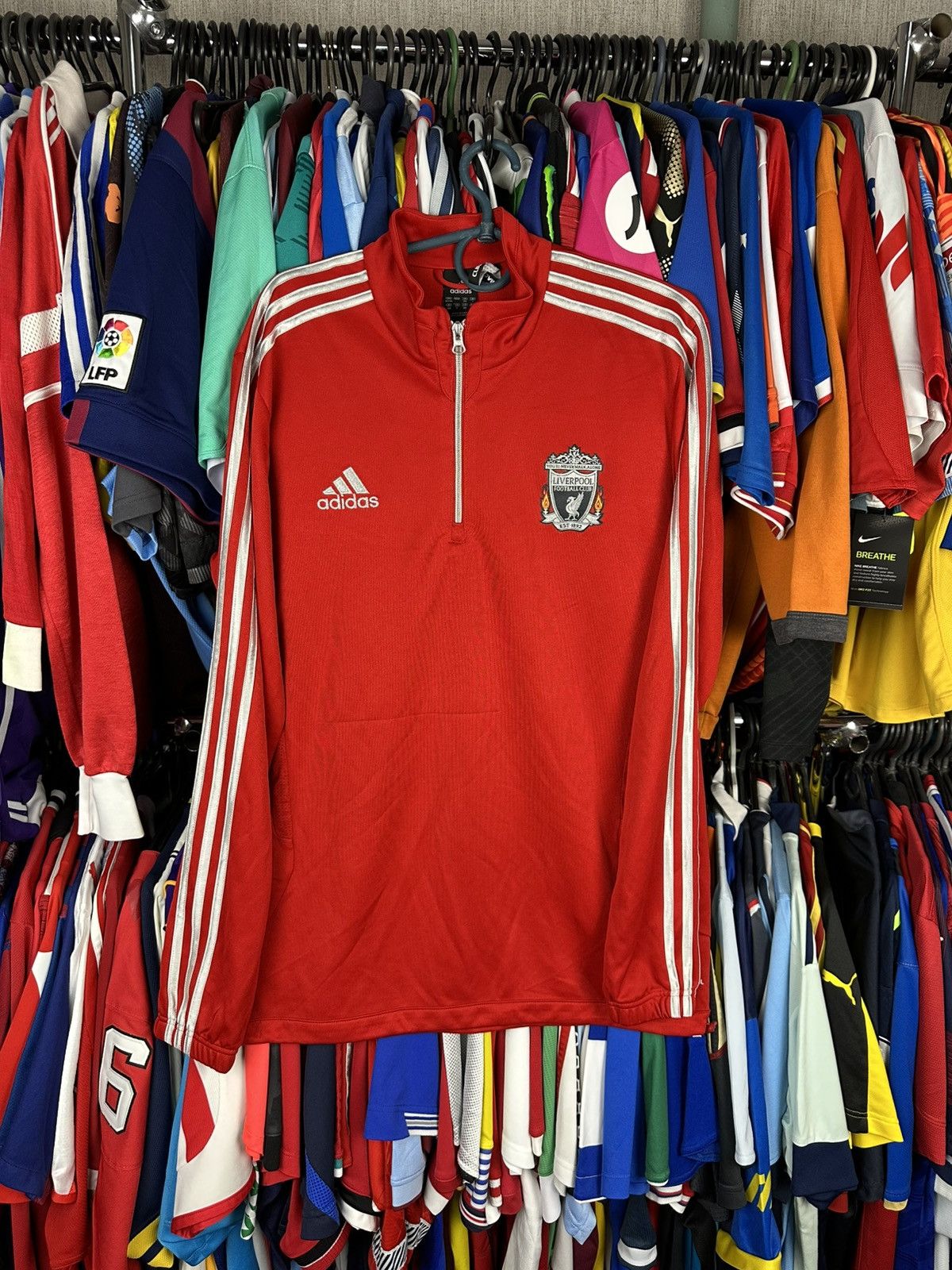 Adidas Vintage Adidas Liverpool Football Jacket Soccer Track Top Size US L / EU 52-54 / 3 - 1 Thumbnail