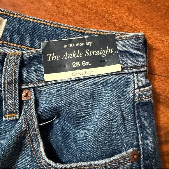 Abercrombie & Fitch Abercrombie & Fitch Blue Distressed The Ankle Straight Jeans Size 28" / US 6 / IT 42 - 5 Thumbnail
