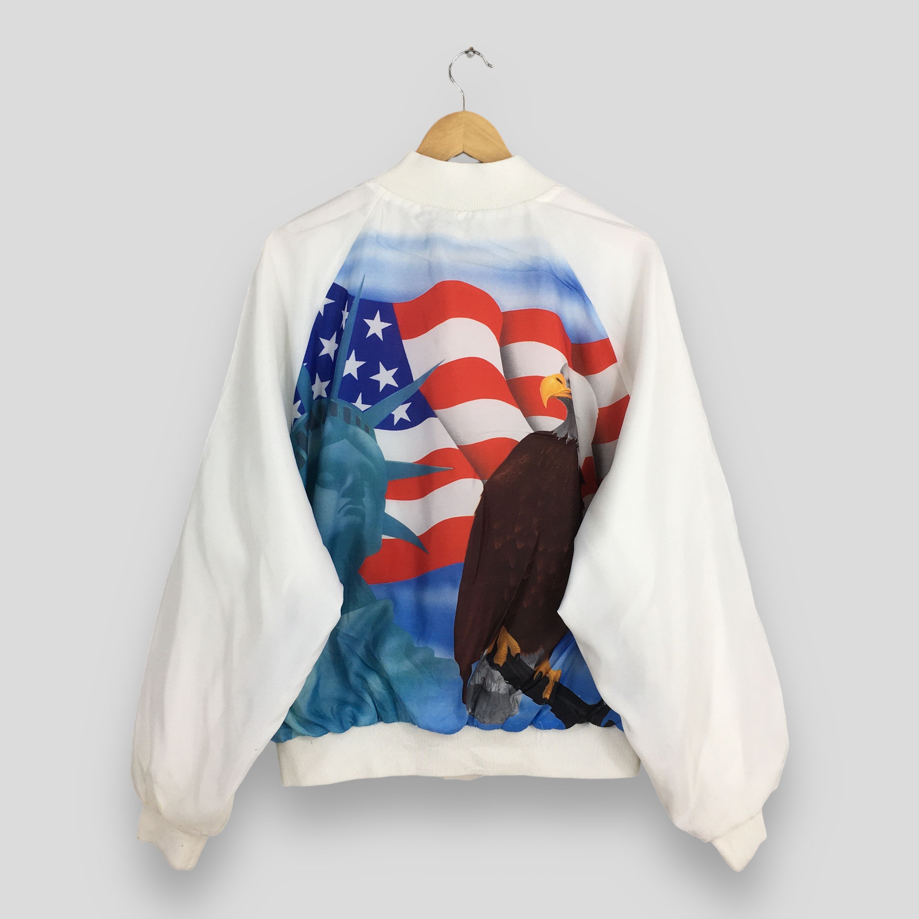 Vintage Vintage 80s King Louie Eagles Satin Varsity Jacket XLarge Size US XL / EU 56 / 4 - 1 Thumbnail