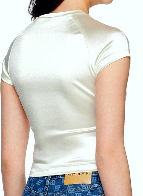 Misbhv Lustrous top w crystal logo Size S / US 4 / IT 40 - 3 Thumbnail