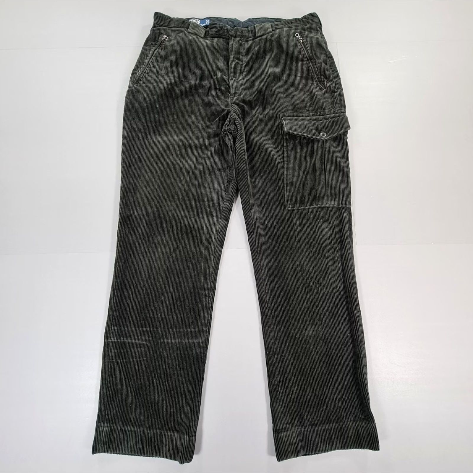 Polo Ralph Lauren Polo Ralph Lauren Mens Cargo Pants Green W36 L32 Corduroy Trousers Jumbo Cord Casual 5 Pockets Front Zip Fly Regular Mens Size US M / EU 48-50 / 2 - 2 Thumbnail