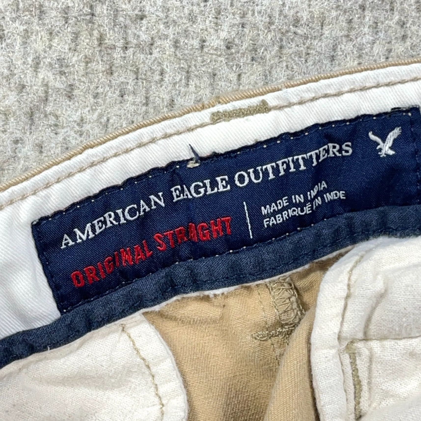 American Eagle Outfitters VINTAGE American Eagle Outfitters Pants Men 32x30 Brown Chino Original Straight Dress VTG Y2K Size US 32 / EU 48 - 4 Thumbnail