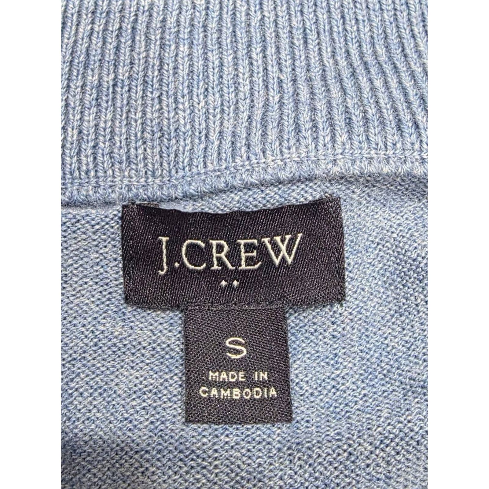 J.Crew J.Crew Blue 1/4 Zip Merino Neck Pullover Small A003327 Size S / US 4 / IT 40 - 7 Thumbnail
