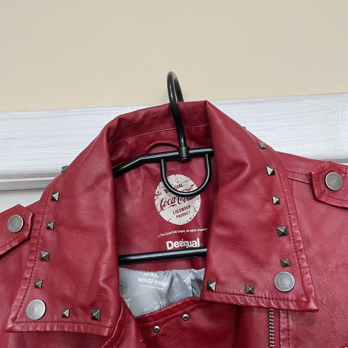 Coca Cola × Japanese Brand 90’s Leather Jacket Women’s Punk Rock bomber desigual chrome Size S / US 4 / IT 40 - 5 Thumbnail