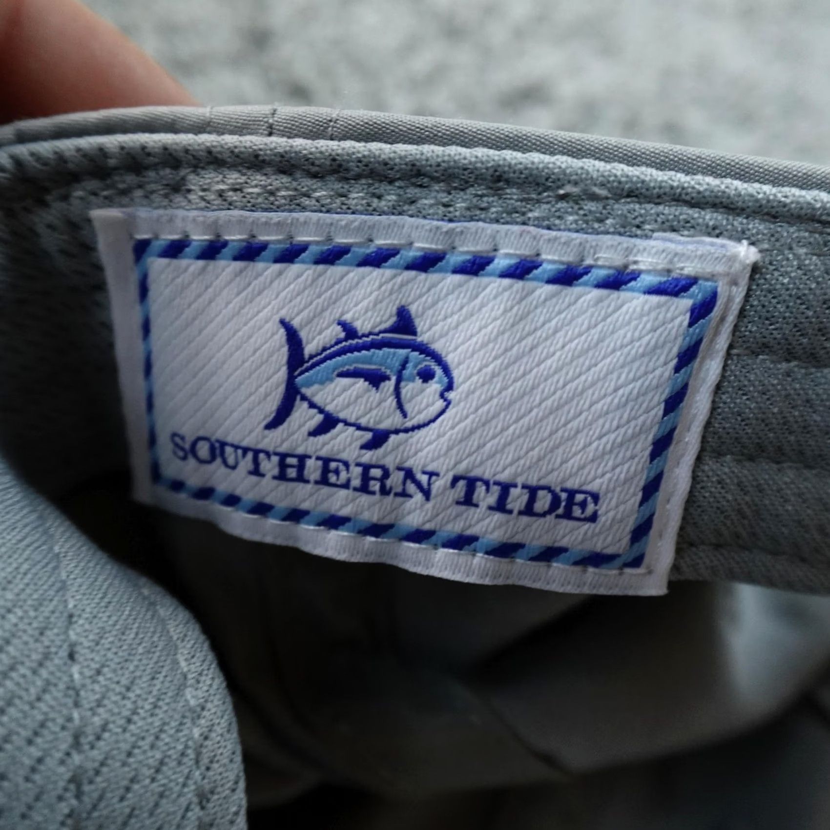 Southern Tide Southern Tide Hat Cap Mens One Size Gray Magnolia Flag Adjustable Strap Back Baseball Cap Size ONE SIZE - 7 Thumbnail